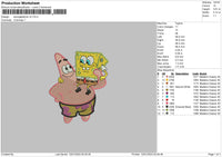 Spongepatrick V2 Embroidery File 6 sizes