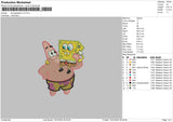 Spongepatrick V2 Embroidery File 6 sizes