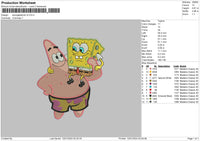 Spongepatrick V2 Embroidery File 6 sizes