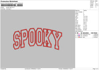 Spooky Embroidery File 6 sizes