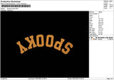 Spooky Inverse Embroidery File 6 sizes