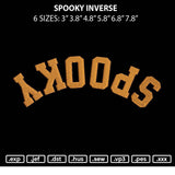 Spooky Inverse Embroidery File 6 sizes