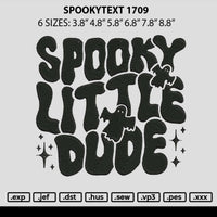 Spookytext 1709 Embroider File 6 sizes