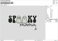 Spookytext 1709b Embroidery File 6 sizes