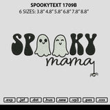 Spookytext 1709b Embroidery File 6 sizes