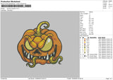 Spooky Pumpkin Embroidery File 5 sizes