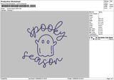 Spookytext 1209 Embroidery File 6 sizes