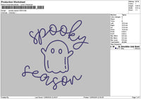 Spookytext 1209 Embroidery File 6 sizes