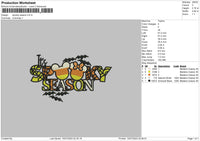 Spooky Season 23 Embroidery File 6 sizes