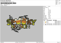 Spooky Season 23 Embroidery File 6 sizes