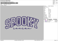 Spooky Season App Embroidery File 6 sizes