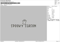 Spookytext 004 Embroidery File 6 sizes