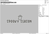 Spookytext 004 Embroidery File 6 sizes