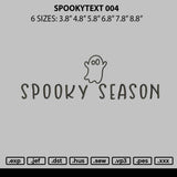 Spookytext 004 Embroidery File 6 sizes