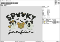 Spookytext V3 1809 Embroidery File 6 sizes