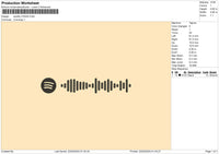 Spotify2102 Embroidery File 6 sizes