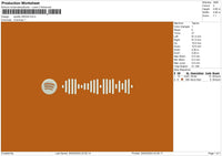 Spotify2503 Embroidery File 6 sizes