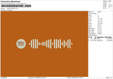 Spotify2503 Embroidery File 6 sizes