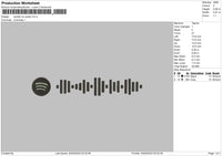 Spotify Run Away Embroidery File 6 sizes
