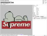 Supreme Snoopy Embroidery File 4 size