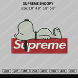 Supreme Snoopy Embroidery File 4 size