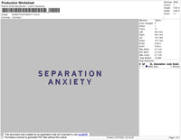 Separation Anxiety Embroidery File 4 size