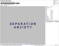 Separation Anxiety Embroidery File 4 size