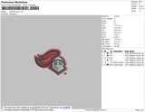 Spartan Logo Embroidery File 4 size