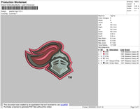 Spartan Logo Embroidery File 4 size
