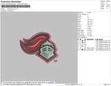 Spartan Logo Embroidery File 4 size