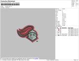 Spartan Logo Embroidery File 4 size