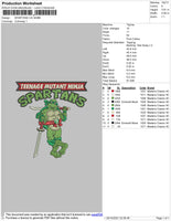 Spartans Embroidery File 4 size
