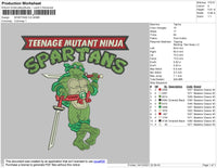 Spartans Embroidery File 4 size
