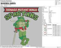 Spartans Embroidery File 4 size