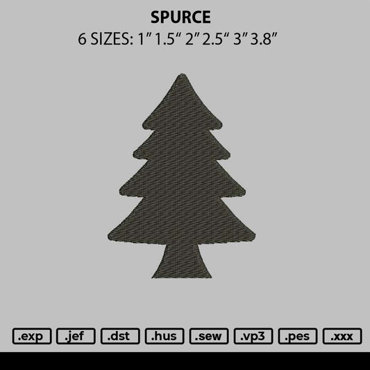 Spruce Embroidery File 6 sizes