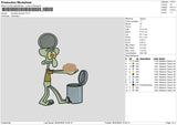 Squid Brain Embroidery File 6 sizes