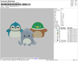 Squish 3 Character Embroidery File 4 size