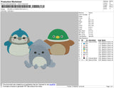 Squish 3 Character Embroidery File 4 size