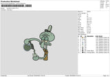 Squid Drink Embroidery File 6 sizes