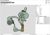 Squid Drink Embroidery File 6 sizes