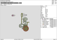 Squid 2512 Embroidery File 6 sizes