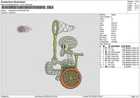 Squid 2512 Embroidery File 6 sizes