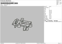 Squirrel Family Embroidery File 6 sizes