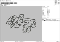Squirrel Family Embroidery File 6 sizes