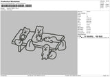 Squirrel Family Embroidery File 6 sizes