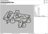 Squirrel Family Embroidery File 6 sizes