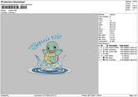 Squirtle01 Embroidery File 6 sizes