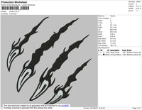 Scartch Embroidery File 4 size
