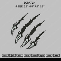 Scartch Embroidery File 4 size