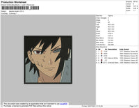 Sasuke Square Embroidery File 4 size